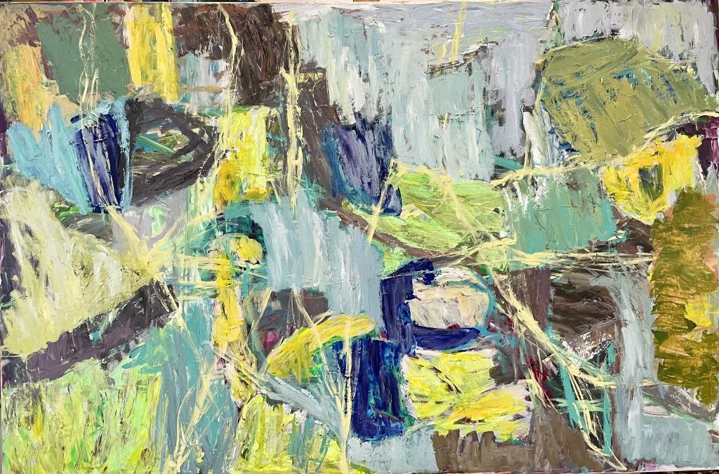 Acryl på lærred: 100 x 150 cm.