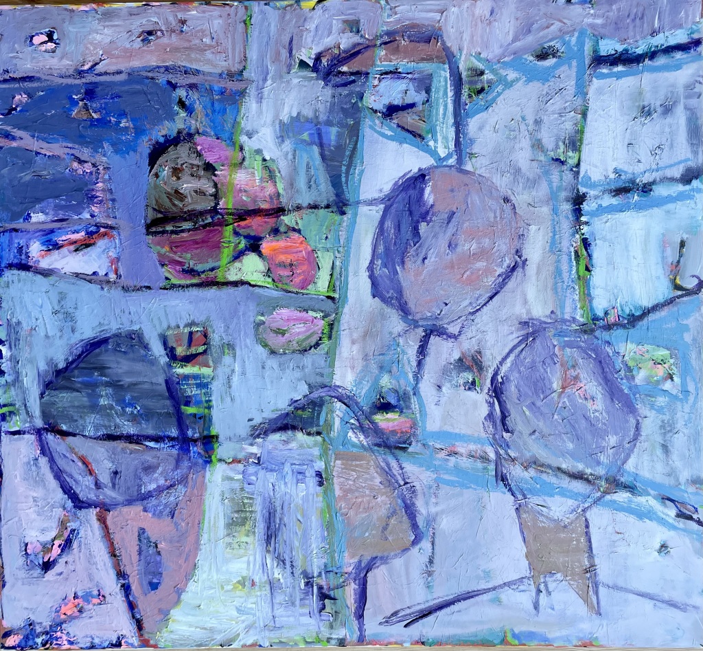 Acryl på lærred: 100 x 110 cm.