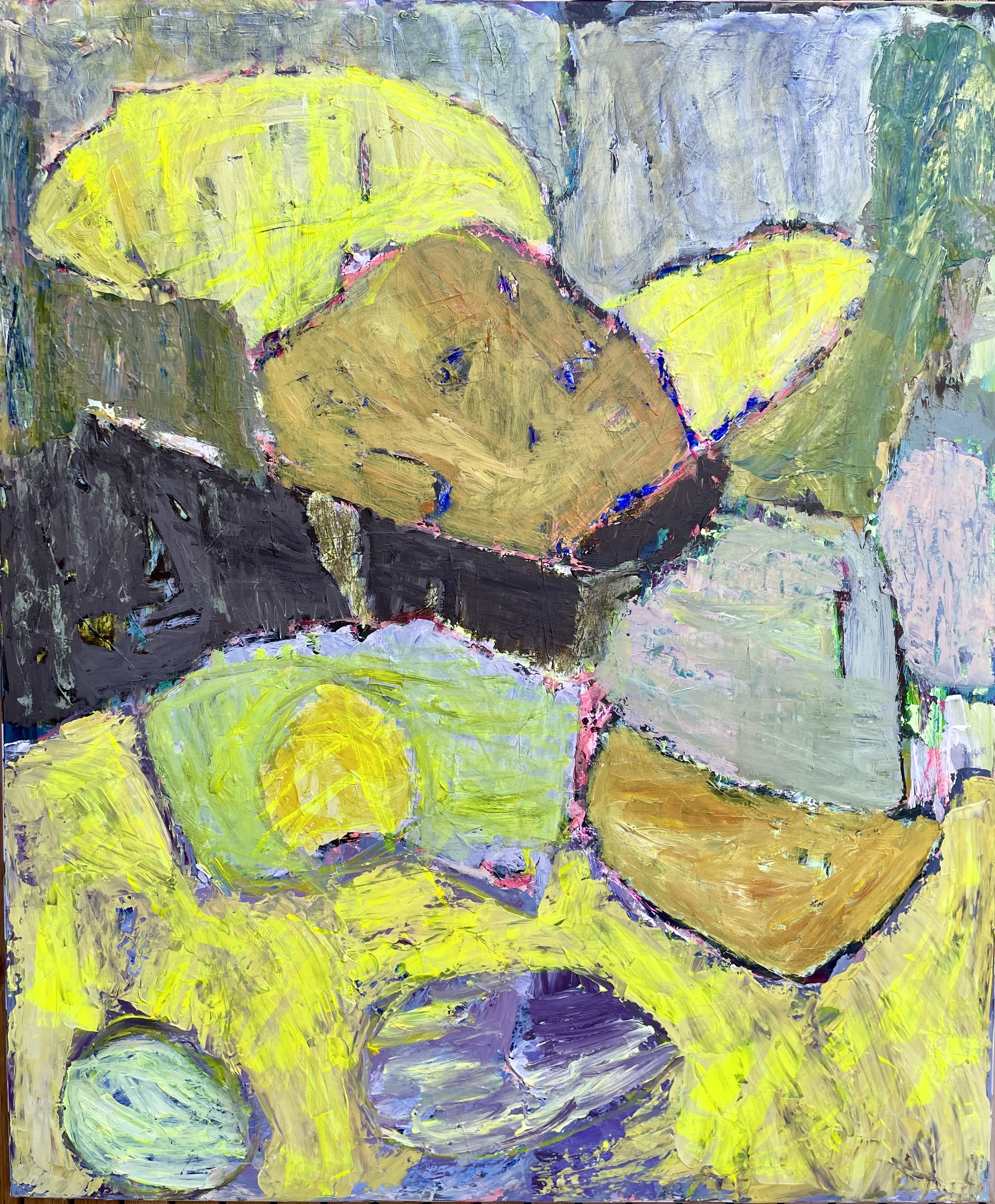 Acryl på lærred: 120 x 100 cm.