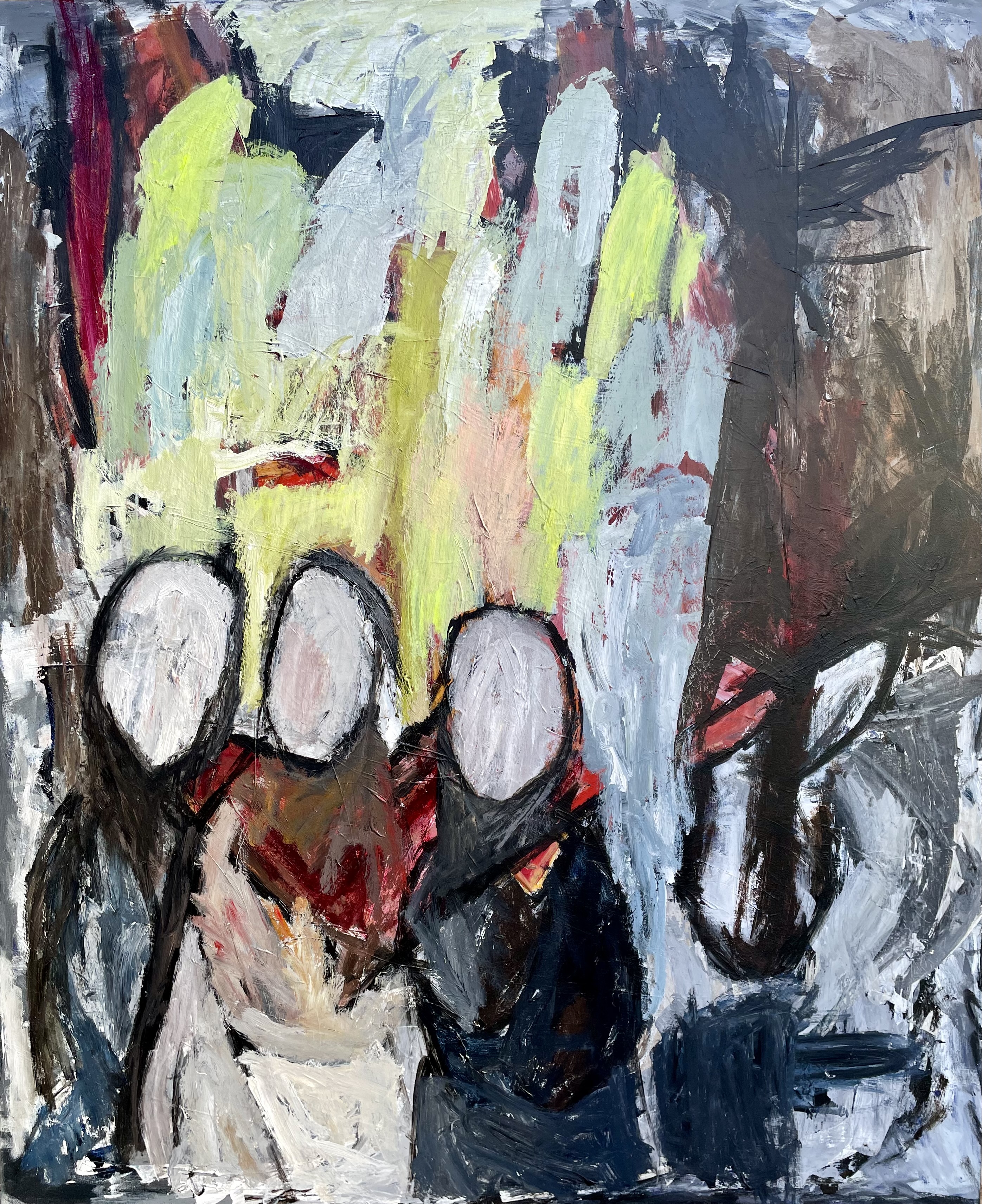 Acryl på lærred: 120 x 100 cm.