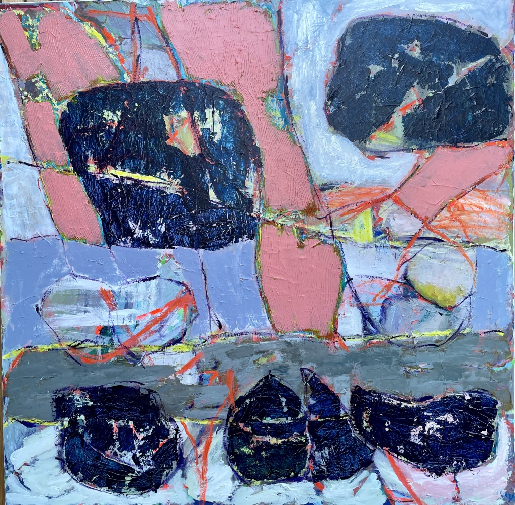Acryl på lærred: 100 x 100 cm.