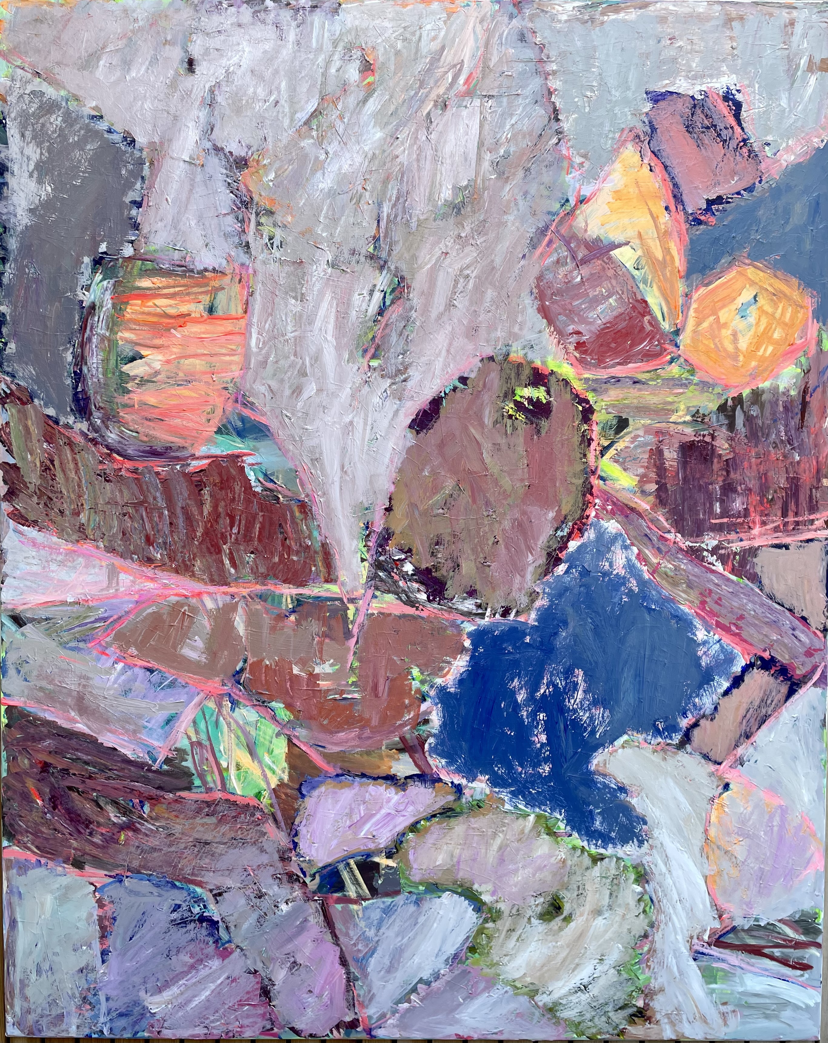 Acryl på lærred: 150 x 120 cm.