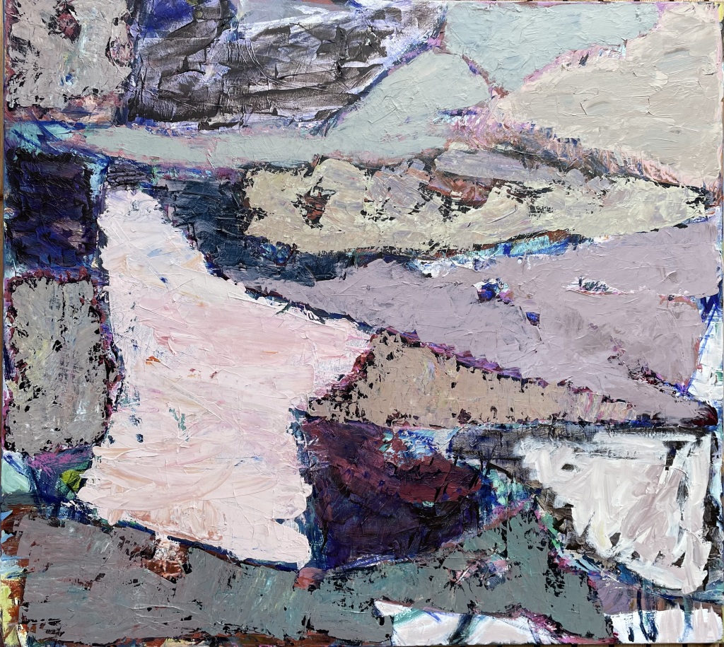 Acryl på lærred: 90 x 100 cm.