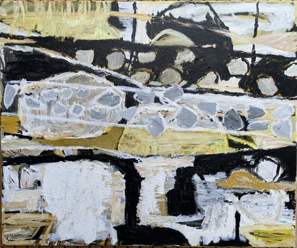 Acryl på lærred: 100 x 120 cm.