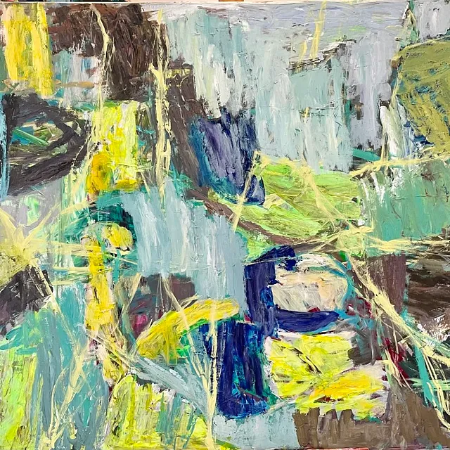 Acryl på lærred: 100 x 150 cm.