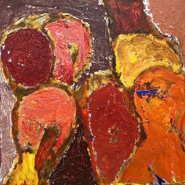 Acryl på lærred: 150 x 120 cm.