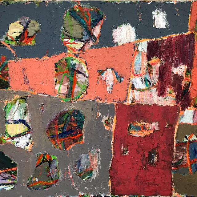 Acryl på lærred: 110 x 150 cm.