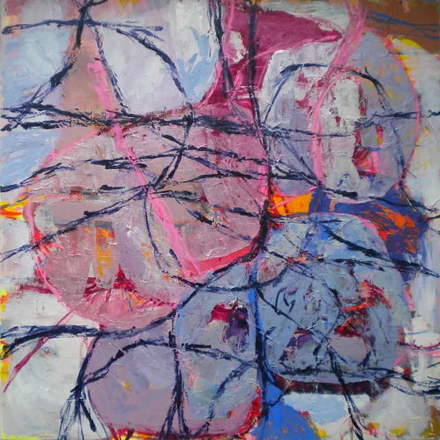 Acryl på lærred: 130 x 130 cm. 