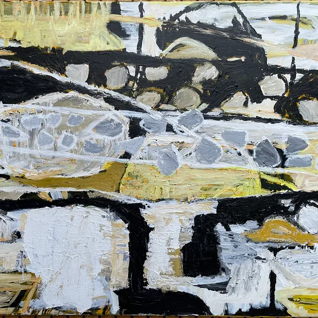 Acryl på lærred: 100 x 120 cm.