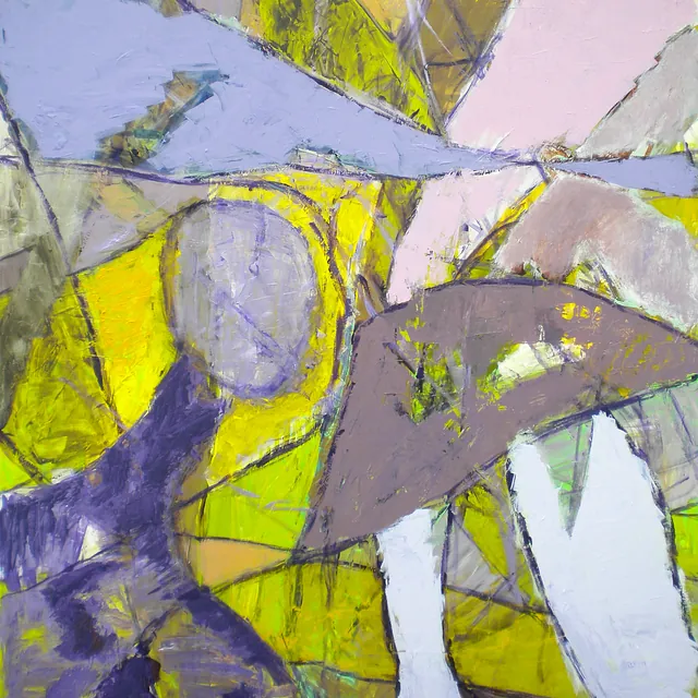 Acryl på lærred : 160 x 120 cm.