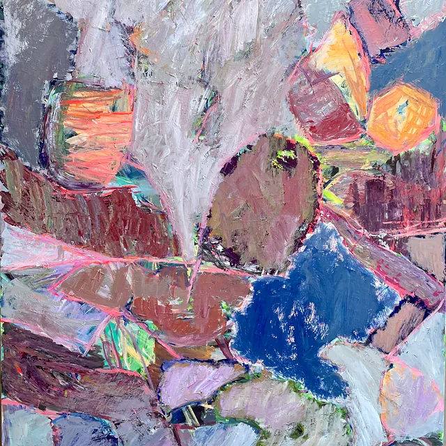 Acryl på lærred: 150 x 120 cm.