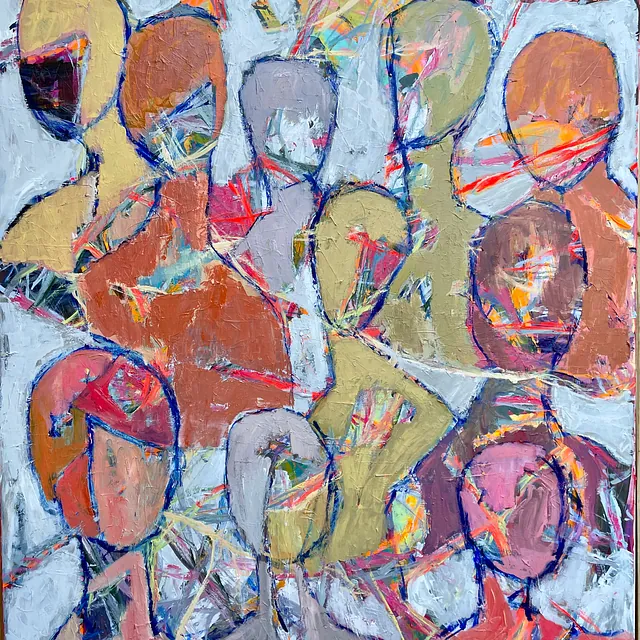 Acryl på lærred: 150 x 120 cm.