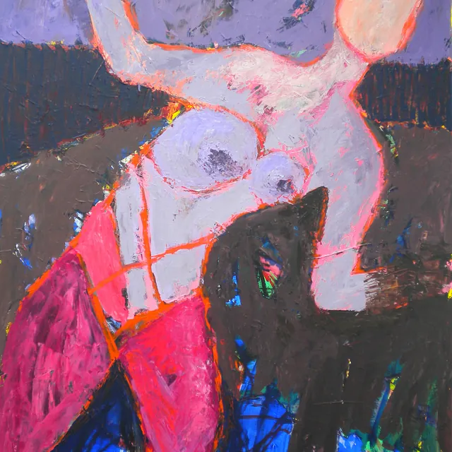 Acryl på lærred: 120 x 100 cm. Titel: Moonlight