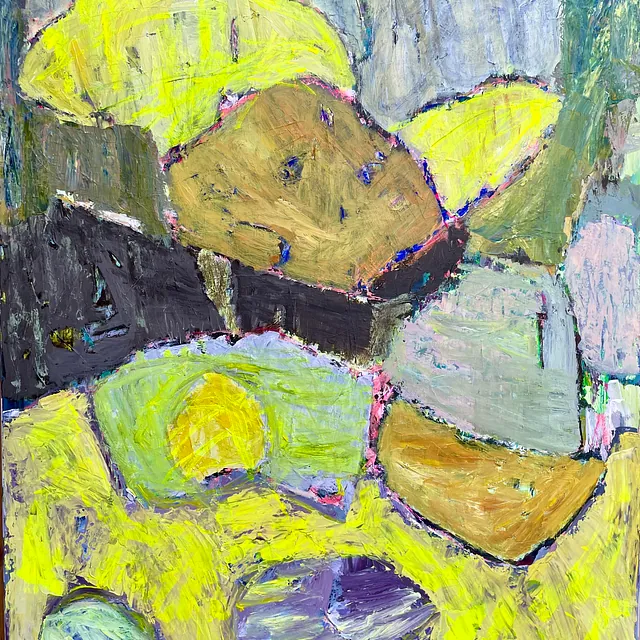 Acryl på lærred: 120 x 100 cm.